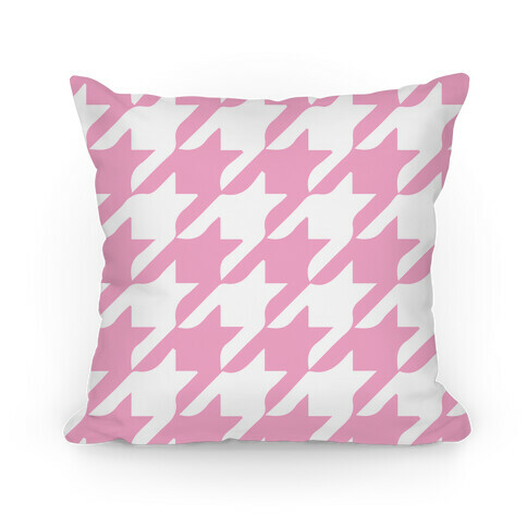Pink Houndstooth Pillow