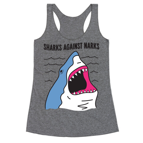 Sharks Against Narcs Racerback Tank Top
