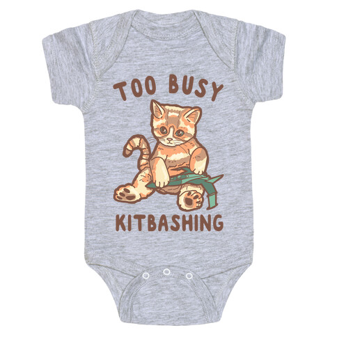 Too Busy Kitbashing Kitten Baby One-Piece