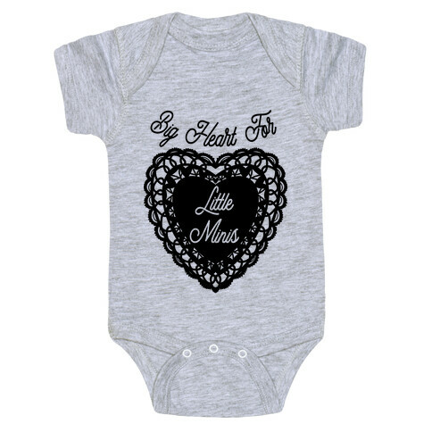 Big Heart for Little Minis White Baby One-Piece