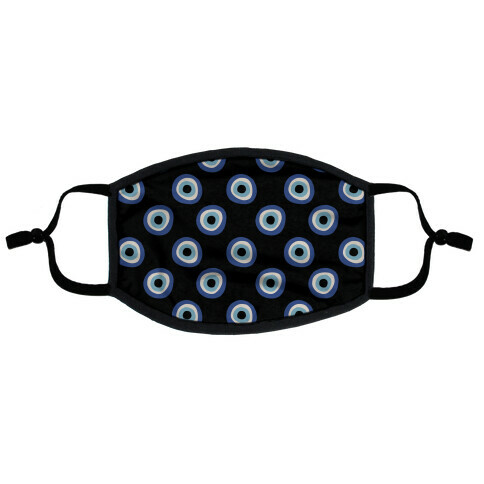 Evil Eye Pattern Black Flat Face Mask