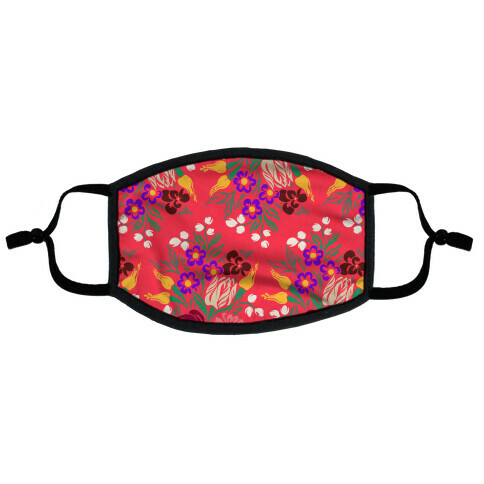 Bright Summer Floral Bouquet  Flat Face Mask