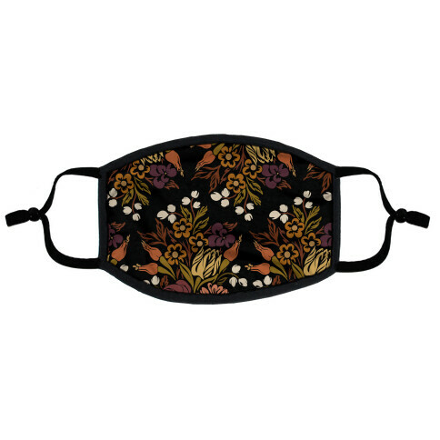 Boho Floral Bouquet  Flat Face Mask