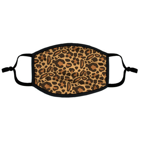 Leopard Print Pattern Flat Face Mask