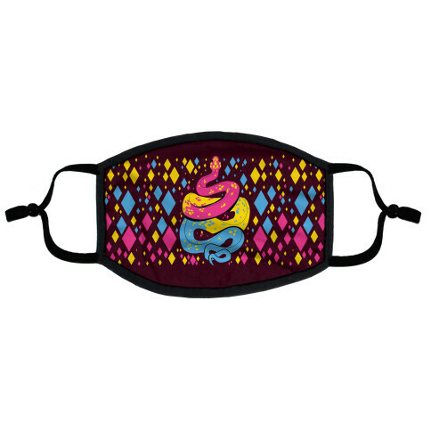 Pride Snakes: Pansexual Flat Face Mask