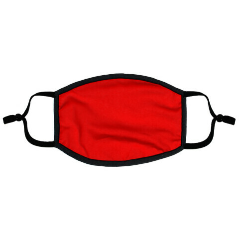 Red Flat Face Mask