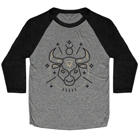 Astrology Taurus Bull Baseball Tee