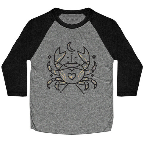 Astrology Cancer Crab Baseball Tee