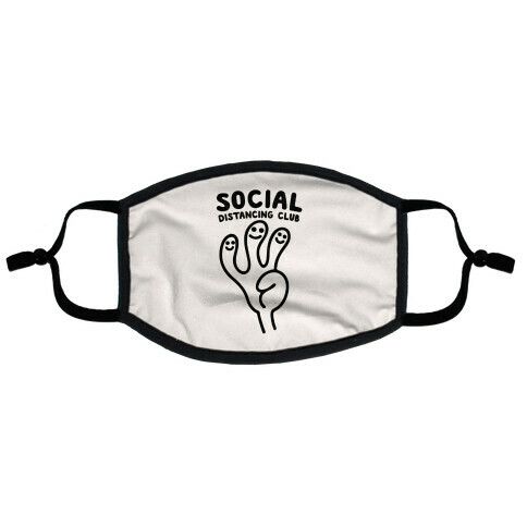 Social Distancing Club Flat Face Mask