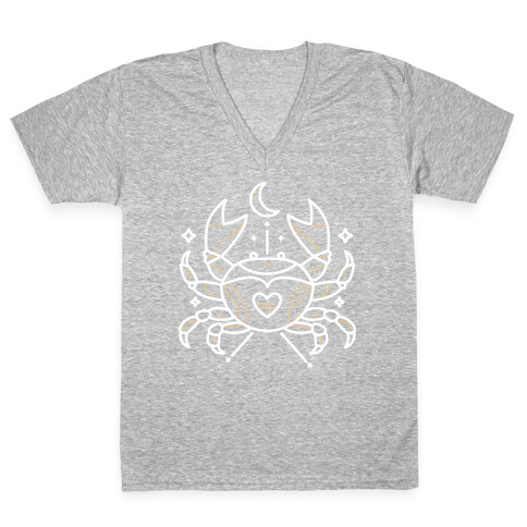 Astrology Cancer Crab V-Neck Tee Shirt