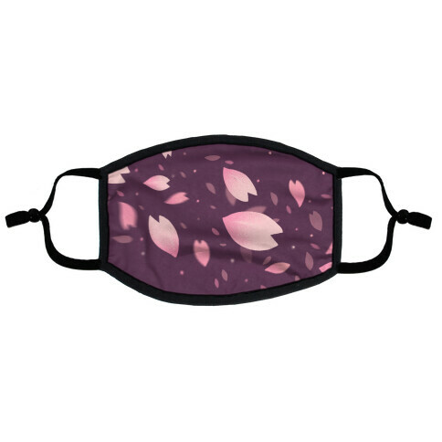 Cherry Blossom Petals (Purple) Flat Face Mask