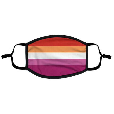 Lesbian Pride Flag Flat Face Mask