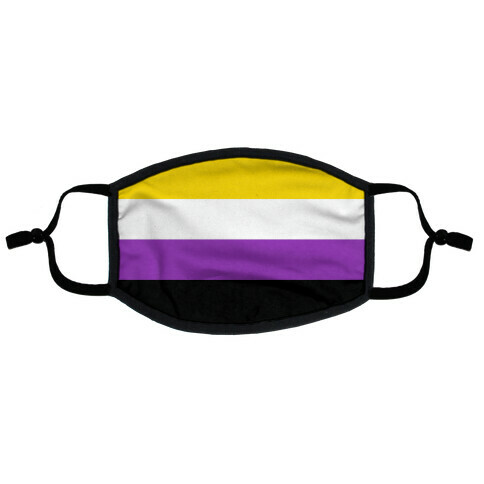 Non Binary Pride Flag Flat Face Mask