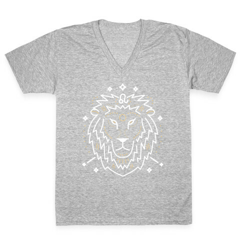 Astrology Leo Lion V-Neck Tee Shirt