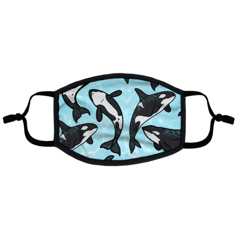 Ocean Orca Whale Pattern Flat Face Mask