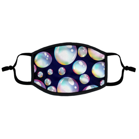 Watercolor Bubble Pattern Flat Face Mask