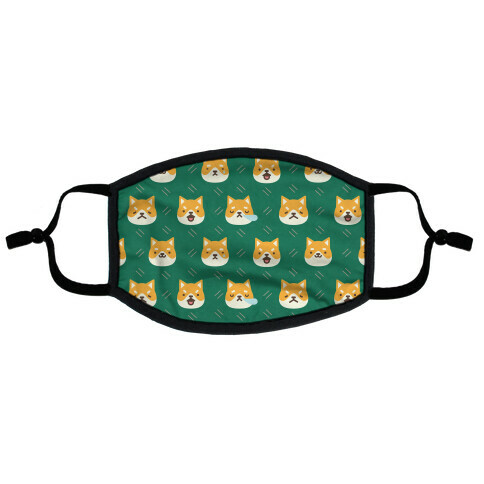 Shiba Inu Emoji Flat Face Mask