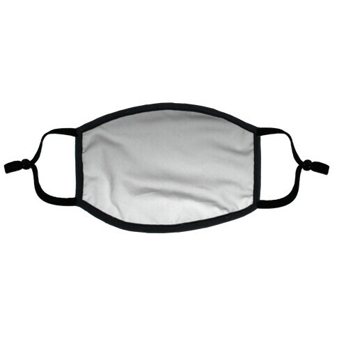 Grayscale Light Flat Face Mask