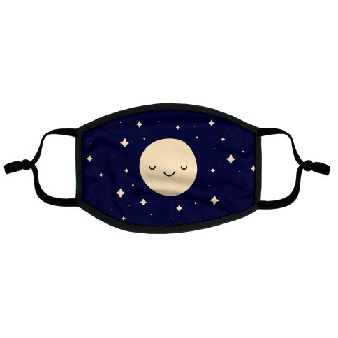 Happy Moon and Stars Flat Face Mask