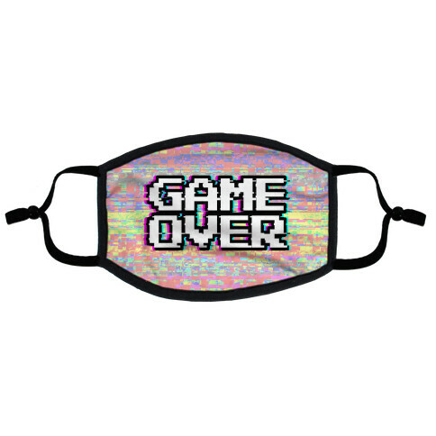 Retro Game Over Flat Face Mask