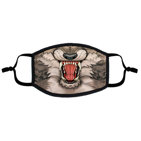 Werewolf Mouth Flat Face Mask