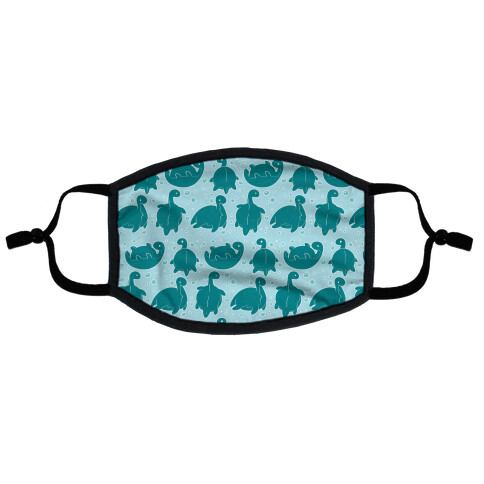 Cute Nessie Pattern Flat Face Mask