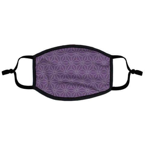 Sashiko Asanoha (Purple) Flat Face Mask