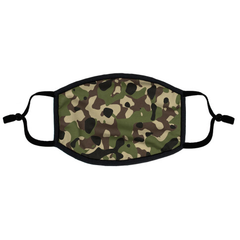 Camo Pattern Flat Face Mask