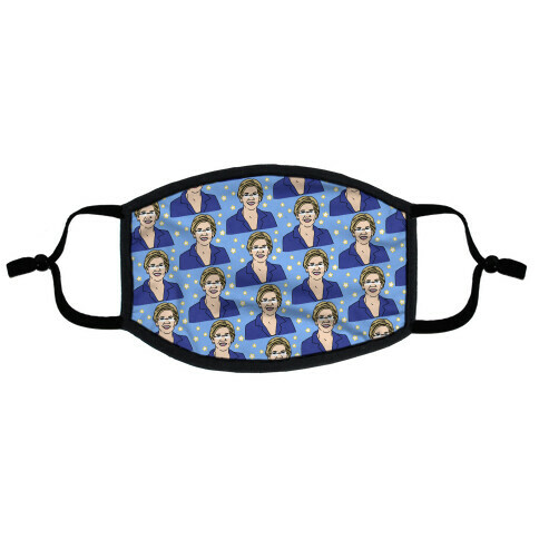 Elizabeth Warren Pattern Flat Face Mask