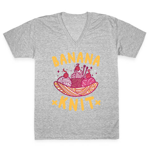 Banana Knit V-Neck Tee Shirt