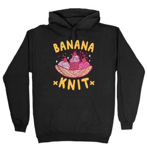 Banana Knit Hooded Sweatshirt