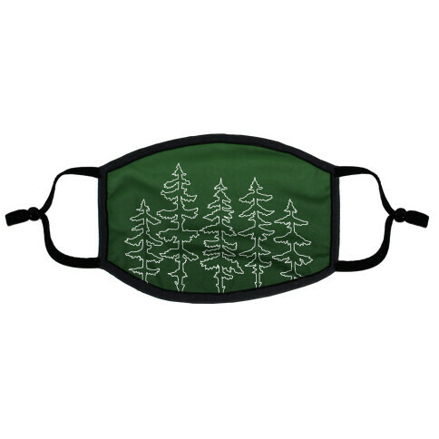 Evergreen Pines Gradient Flat Face Mask