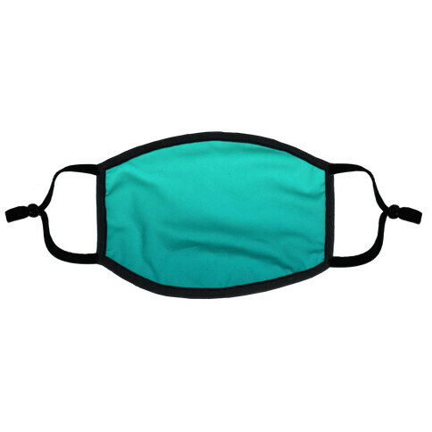 Teal Gradient Flat Face Mask