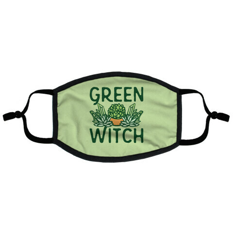 Green Witch Flat Face Mask