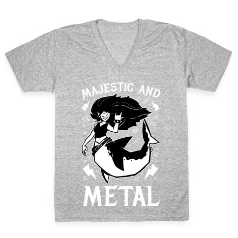 Majestic And Metal V-Neck Tee Shirt