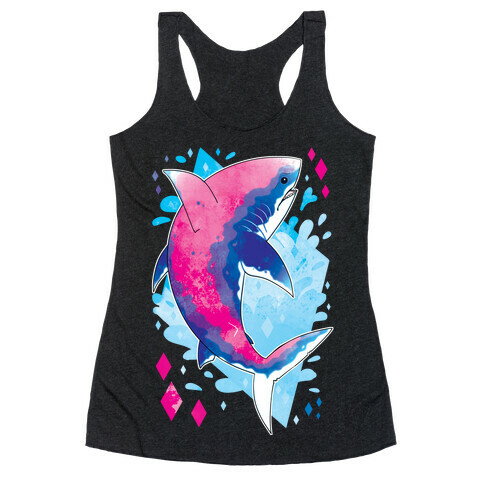 Pride Sharks: Bisexual Racerback Tank Top