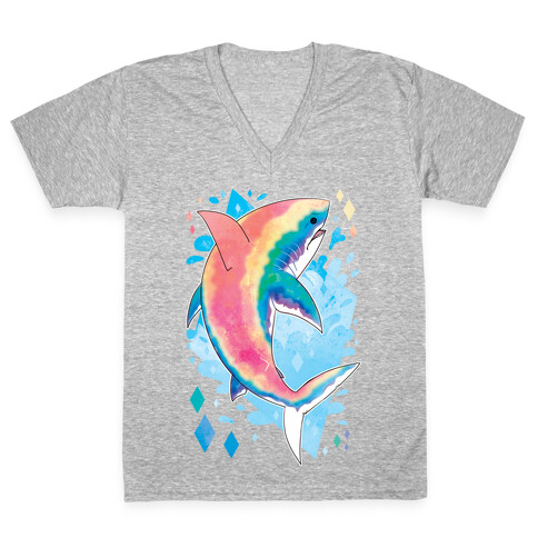 Pride Sharks: Gay V-Neck Tee Shirt