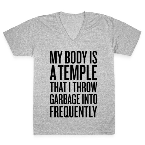 My Body Is A Temple V-Neck Tee Shirt