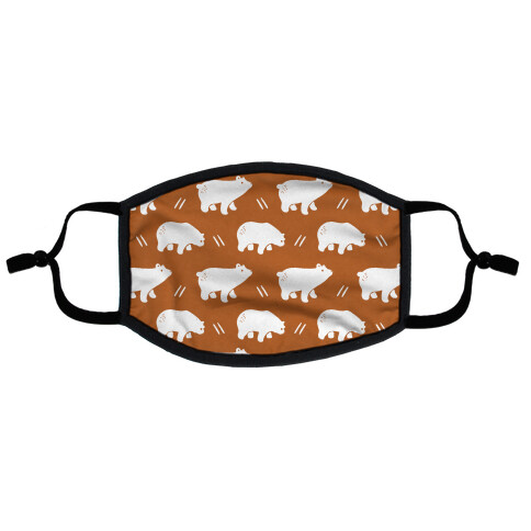 Bear Rust Boho Pattern Flat Face Mask