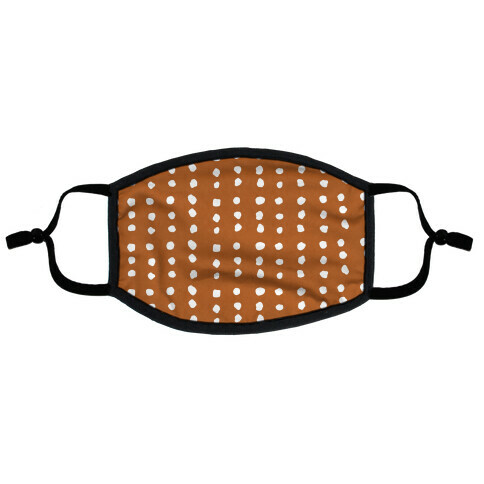 Polka Dot Rust Minimalist Boho Pattern Flat Face Mask