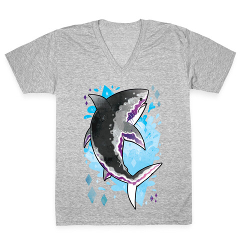 Pride Sharks: Ace V-Neck Tee Shirt