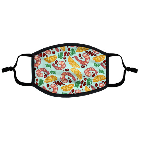 Shrimp Cocktail Pattern Flat Face Mask