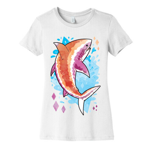 Pride Sharks: Lesbian Womens T-Shirt