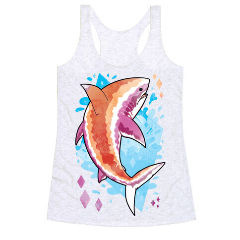 Pride Sharks: Lesbian Racerback Tank Top