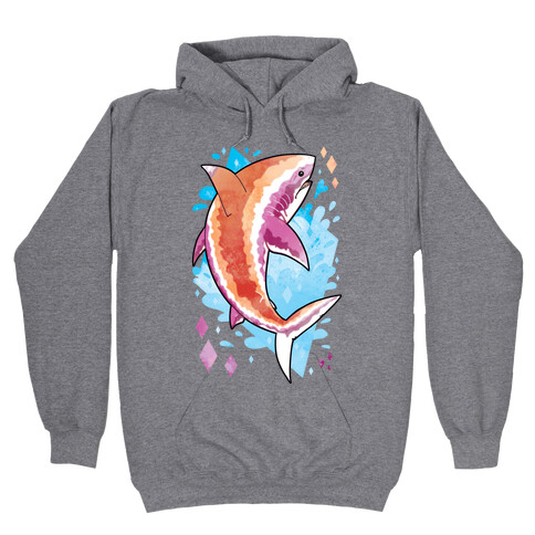 Pride Sharks: Lesbian Hooded Sweatshirt