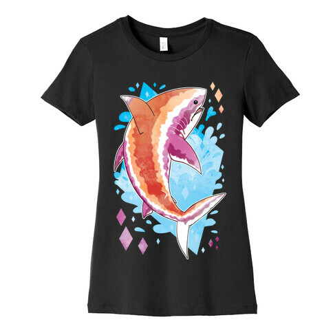 Pride Sharks: Lesbian Womens T-Shirt