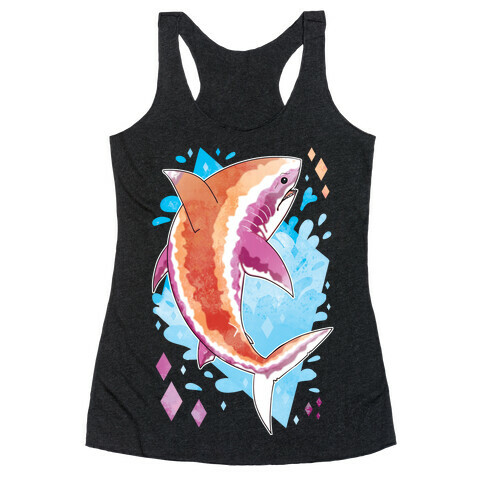 Pride Sharks: Lesbian Racerback Tank Top