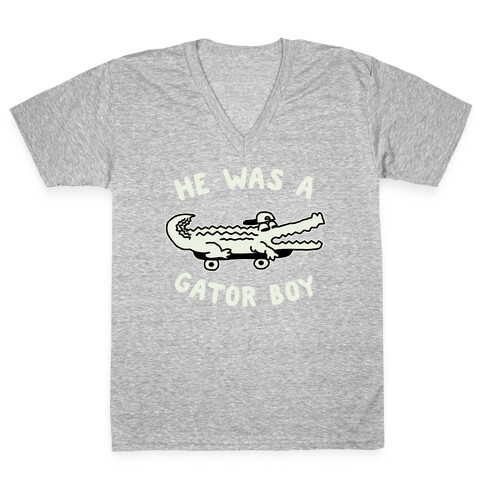 He Was a Gator Boy V-Neck Tee Shirt