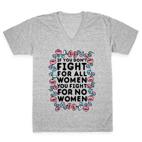 Fight For All Women V-Neck Tee Shirt
