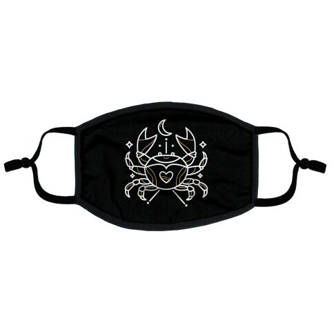 Astrology Cancer Crab Flat Face Mask